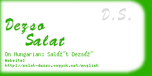 dezso salat business card